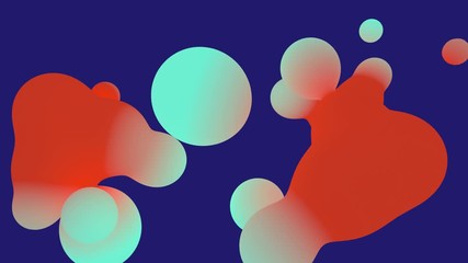 Poster - Abstract liquid shape colored lush lava and aqua menthe on whit backgrounds. Fluid design. Isolated gradient waves . New Abstraction grade From Composition. 3d rendering