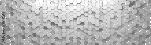 Fototapeta do kuchni light honeycomb pattern banner