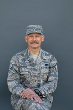 Portrait Confident Male Air Force Soldier