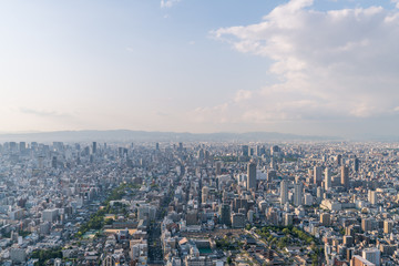 Wall Mural - Cityscapes of the skyline in Osaka, Japan