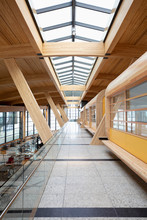 Modern Office Balcony Corridor With Skylight