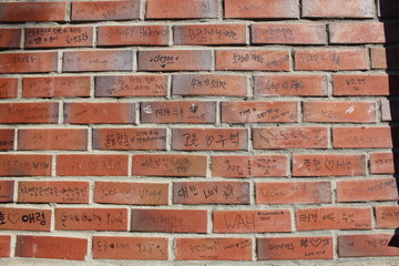 red brick wall background