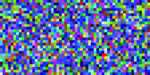 Wall Mural - abstract geometric background with glitch art vhs effect of pixel sorting. mosaic of random colorful