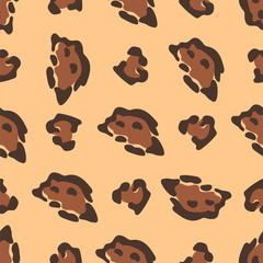 Aufkleber - Modern abstract seamless pattern with leopard print. Modern leopard seamless pattern. Animal skin. Vector bright background. Fur animal skin fashion textile, surface design. Textile design, fabric.