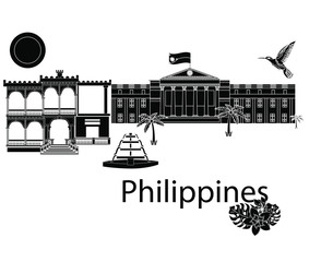 Wall Mural -  illustration in style of flat design on the theme of Philippines.