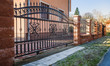 wrought Iron fence with iron gate