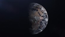 Realistic Earth Planet In The Outer Space, 3d Rendering