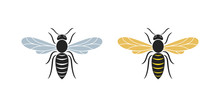 Hornet Logo. Isolated Hornet On White Background. Wasp
