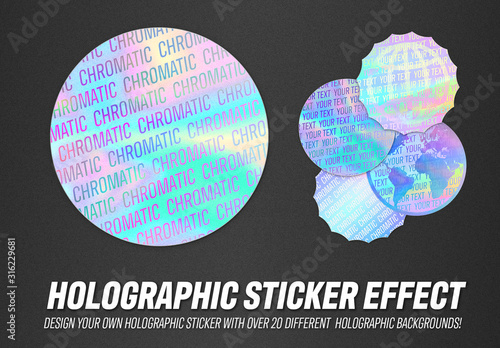 Download Holographic Sticker Design Mockup. Comprar este modelo do ...