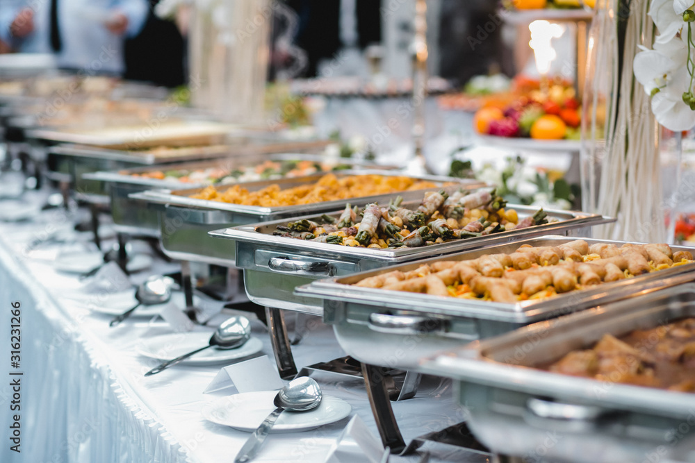 catering wedding buffet for events  - obrazy, fototapety, plakaty 