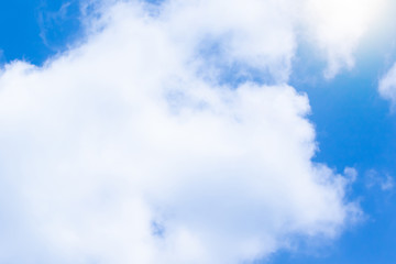 blue sky and morning sun