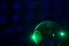Creative Abstract Glowing Green Sphere