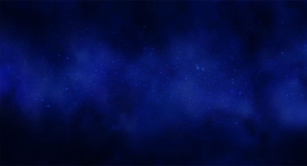 Wall Mural - vector illustration of cosmos space background with starry sky, star massive in deep cosmos in blue 