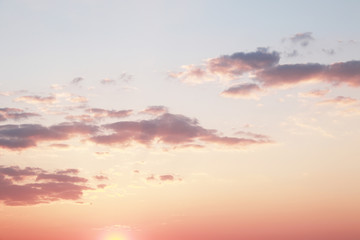 evening sky with clouds