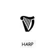 © Gleb - Harp flat vector icon