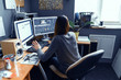 © Svyatoslav Lypynskyy - A Dark-haired Female Works In A Video Editor