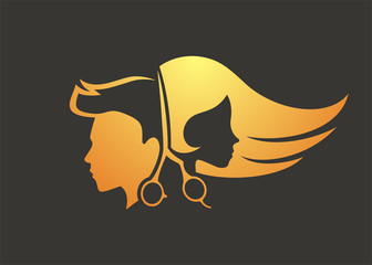 Poster - Creative design of hairdressing icon