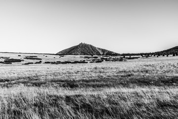 Snezka - the highest mountain of Czech Republic. Krkonose National Park, Giant Mountains