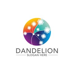 Wall Mural - Dandelion Logo Template Stock Vectors