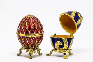 Wall Mural - Russian souvenir, egg casket copy of Faberge