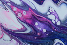 Neon Pink, Violet Purple, Black, Classic Blue, And Metallic Teal Swirl With White In This Wave Of Color For Backgrounds.