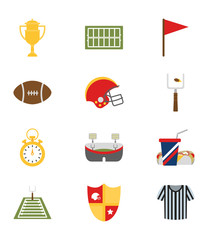 Canvas Print - American football icon set vector design