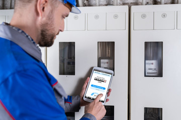 Technician Doing Meter Reading