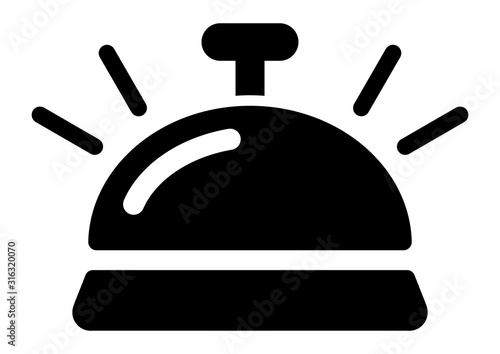 Fotomural gz686 GrafikZeichnung - german - Symbol der Hotelrezeption / Serviceglocke