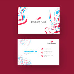 Wall Mural - company card or horizontal template design with splatter wavy paint effect.