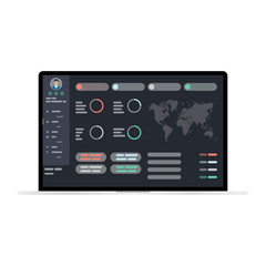 Wall Mural - web design. website template for laptop. elements for laptop and web applications. user interface ui