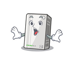 Sticker - Power bank cartoon character design on a surprised gesture