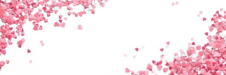 Valentines Day Confetti Border