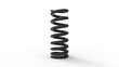 © Sepia100 - 3d rendering of a black spring coil isolated on white background
