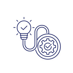 Poster - Implementation, ideas execution line icon