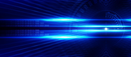 Wall Mural - tech abstract dark background. elements of technology, neon glow. empty copy space for your text.