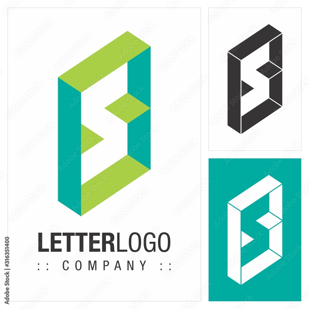 Letter S (Typography) Vector Symbol Company Logo (Logotype). 3d ...