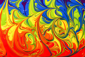 Wall Mural - abstract background of a rainbow of multicolored paint swirls