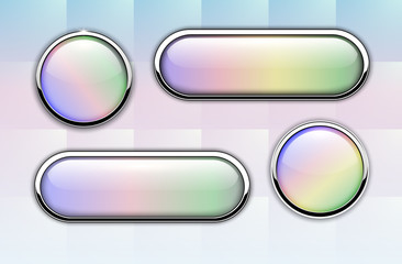 Poster - Glossy buttons with metal elements