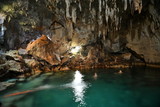 Fototapeta Dziecięca - cave with underground lake on a tropical island in the philippines