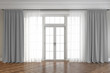 © medvedsky_kz - Empty room with window and curtains. 3d render