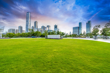 square and building in city of China