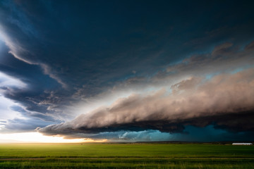 Wall Mural - storm clouds from a severe thunderstorm