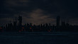 Düstere Skyline bei Nacht | 3D Render Illustration