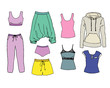 © Liubov - set of sportswear for women, clothes for yoga