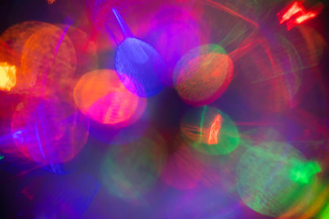 Multicolor bright festive lights abstract