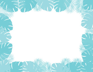 Wall Mural - Vector Palm Leaves Frame