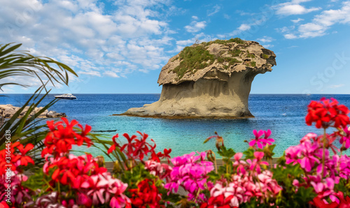 Fotomural Landscape with Il Fungo of Lacco Ameno, coast of Ischia island, Italy