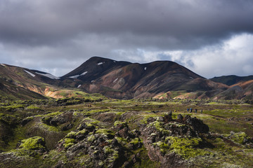 Wall Mural - Landmannalaugar valley in Icelandic highlands August 2018