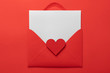 valentines day love letter Flat lay background