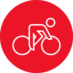 Sticker - Road Bike Cycling Vector Icon